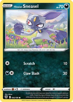 Image of Hisuian Sneasel (092/189) [Sword & Shield: Astral Radiance]