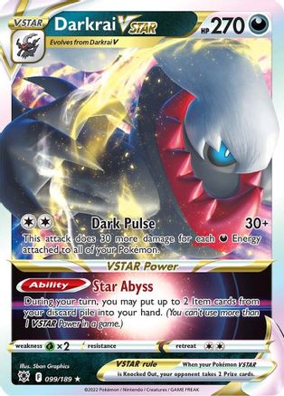 Image of Darkrai VSTAR (099/189) [Sword & Shield: Astral Radiance]