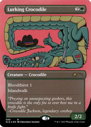 Image of Lurking Crocodile (Foil Etched) [Secret Lair Drop Promos]