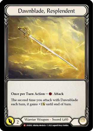 Image of Dawnblade, Resplendent [DVR002] (Classic Battles: Rhinar vs Dorinthea)  Cold Foil