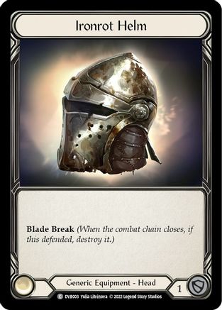 Image of Ironrot Helm [DVR003] (Classic Battles: Rhinar vs Dorinthea)  Rainbow Foil