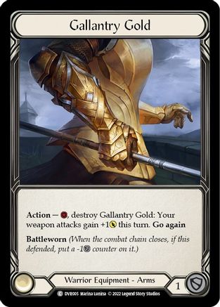 Image of Gallantry Gold [DVR005] (Classic Battles: Rhinar vs Dorinthea)  Rainbow Foil