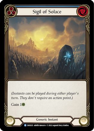 Image of Sigil of Solace (Blue) [DVR025] (Classic Battles: Rhinar vs Dorinthea)