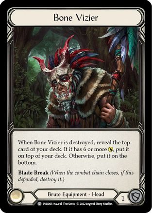 Image of Bone Vizier [RVD003] (Classic Battles: Rhinar vs Dorinthea)  Rainbow Foil