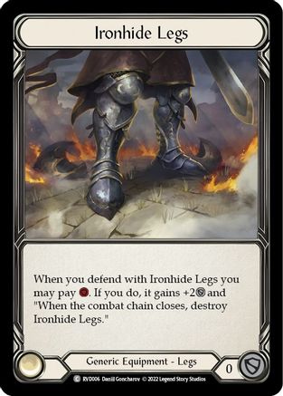 Image of Ironhide Legs [RVD006] (Classic Battles: Rhinar vs Dorinthea)  Rainbow Foil