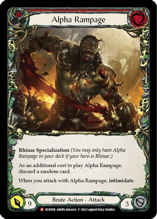 Image of Alpha Rampage [RVD008] (Classic Battles: Rhinar vs Dorinthea)
