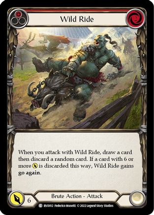 Image of Wild Ride (Red) [RVD012] (Classic Battles: Rhinar vs Dorinthea)