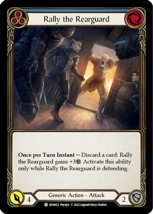 Image of Rally the Rearguard (Blue) [RVD022] (Classic Battles: Rhinar vs Dorinthea)