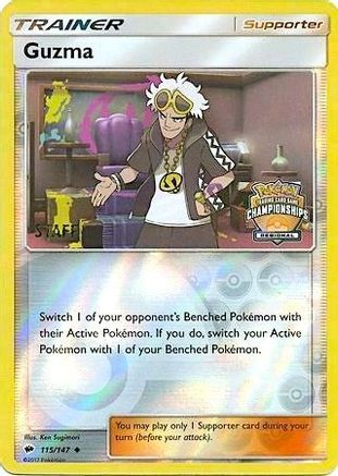 Image of Guzma (115/147) (League Promo) (Staff) [Sun & Moon: Burning Shadows]