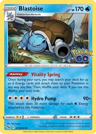 Image of Blastoise (017/078) [Pokémon GO]