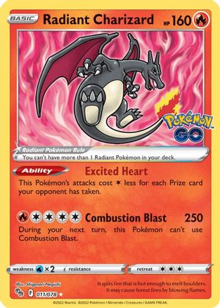 Image of Radiant Charizard (011/078) [Pokémon GO]