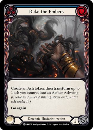 Image of Rake the Embers (Blue) [UPR035] (Uprising)  Rainbow Foil