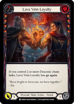 Image of Lava Vein Loyalty (Red) [UPR069] (Uprising)  Rainbow Foil