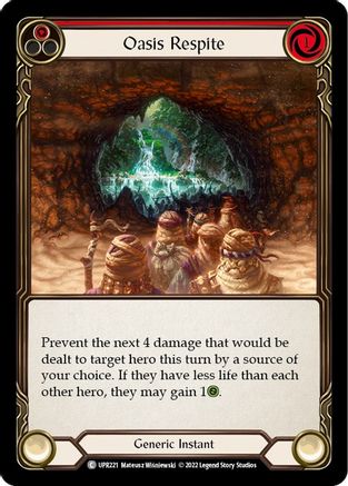 Image of Oasis Respite (Red) [UPR221] (Uprising)  Rainbow Foil