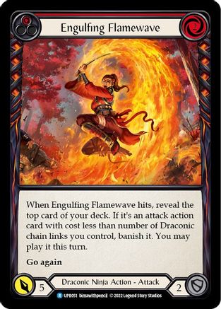 Image of Engulfing Flamewave (Red) [UPR051] (Uprising)  Rainbow Foil