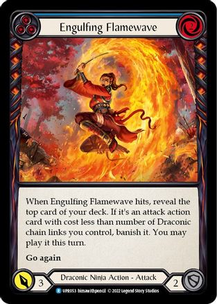 Image of Engulfing Flamewave (Blue) [UPR053] (Uprising)  Rainbow Foil