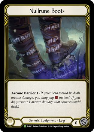 Image of Nullrune Boots (Golden) [FAB071] (Promo)  Cold Foil