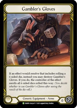 Image of Gambler's Gloves (Golden) [FAB074] (Promo)  Cold Foil
