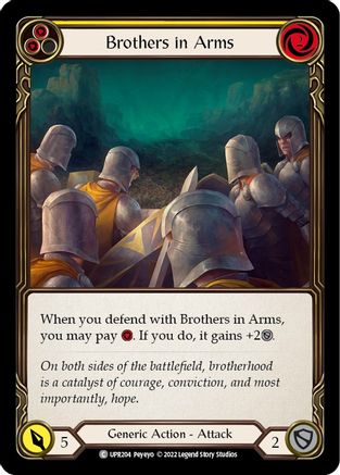 Image of Brothers in Arms (Yellow) [UPR204] (Uprising)  Rainbow Foil