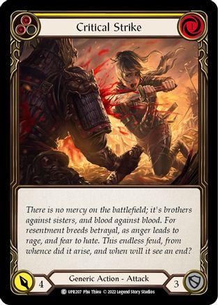 Image of Critical Strike (Yellow) [UPR207] (Uprising)  Rainbow Foil