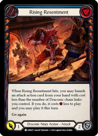 Image of Rising Resentment (Blue) [UPR077] (Uprising)  Rainbow Foil