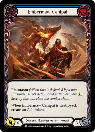 Image of Embermaw Cenipai (Blue) [UPR029] (Uprising)  Rainbow Foil