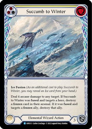 Image of Succumb to Winter (Yellow) [UPR111] (Uprising)  Rainbow Foil