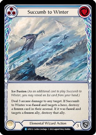Image of Succumb to Winter (Blue) [UPR112] (Uprising)  Rainbow Foil