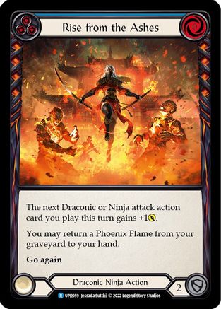 Image of Rise from the Ashes (Blue) [UPR059] (Uprising)  Rainbow Foil