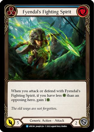 Image of Fyendal's Fighting Spirit (Blue) [UPR196] (Uprising)  Rainbow Foil