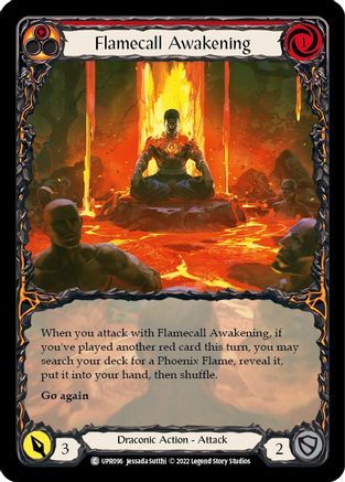 Image of Flamecall Awakening (Extended Art) [UPR096] (Uprising)  Rainbow Foil