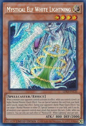 Image of Mystical Elf White Lightning [LDS3-EN135] Secret Rare