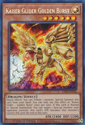 Image of Kaiser Glider Golden Burst [LDS3-EN136] Secret Rare
