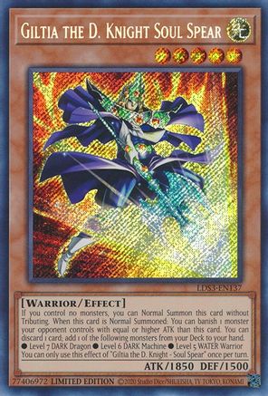 Image of Giltia the D. Knight Soul Spear [LDS3-EN137] Secret Rare