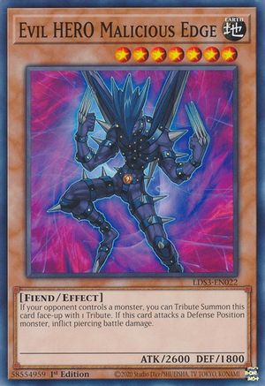 Image of Evil HERO Malicious Edge [LDS3-EN022] Common