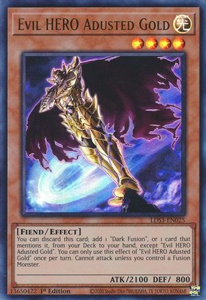 Image of Evil HERO Adusted Gold [LDS3-EN025] Ultra Rare