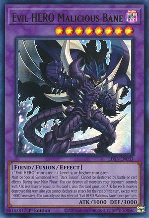 Image of Evil HERO Malicious Bane [LDS3-EN033] Ultra Rare