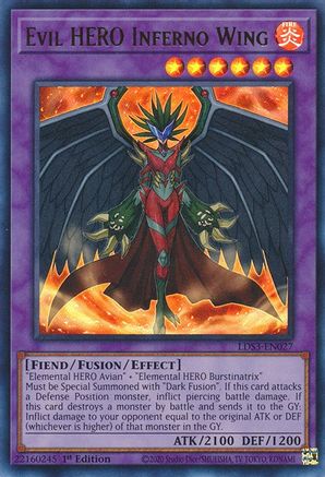 Image of Evil HERO Inferno Wing [LDS3-EN027] Ultra Rare