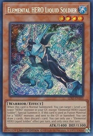 Image of Elemental HERO Liquid Soldier [LDS3-EN103] Secret Rare