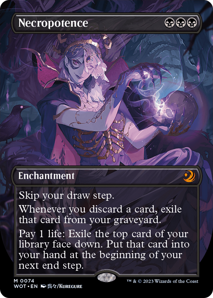 Image of Necropotence (Anime Borderless) [Wilds of Eldraine: Enchanting Tales]