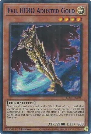 Image of Evil HERO Adusted Gold (Blue) [LDS3-EN025] Ultra Rare