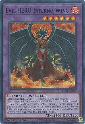 Image of Evil HERO Inferno Wing (Blue) [LDS3-EN027] Ultra Rare