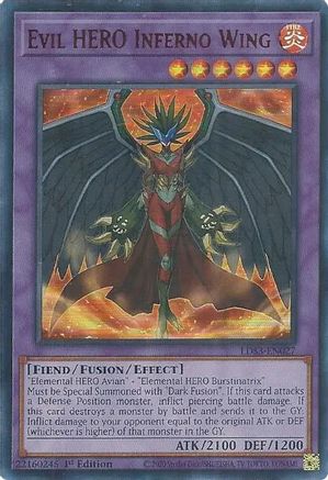 Image of Evil HERO Inferno Wing (Red) [LDS3-EN027] Ultra Rare