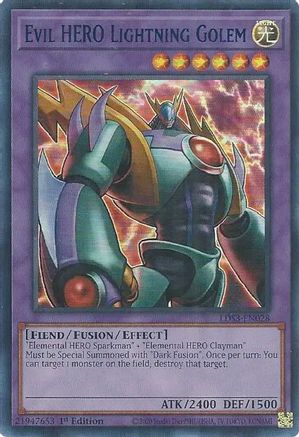 Image of Evil HERO Lightning Golem (Blue) [LDS3-EN028] Ultra Rare
