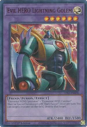 Image of Evil HERO Lightning Golem (Red) [LDS3-EN028] Ultra Rare