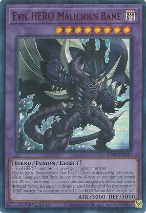 Image of Evil HERO Malicious Bane (Red) [LDS3-EN033] Ultra Rare