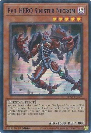 Image of Evil HERO Sinister Necrom (Blue) [LDS3-EN026] Ultra Rare