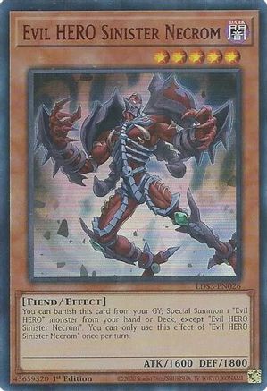 Image of Evil HERO Sinister Necrom (Red) [LDS3-EN026] Ultra Rare