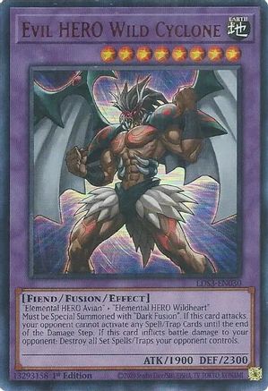 Image of Evil HERO Wild Cyclone (Red) [LDS3-EN030] Ultra Rare