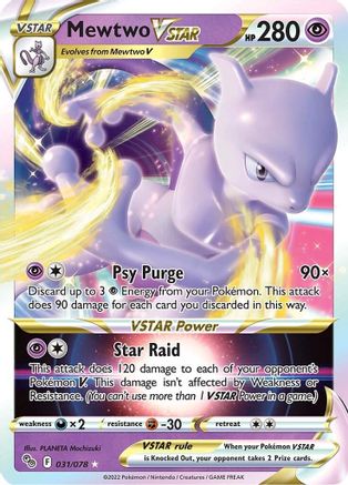 Image of Mewtwo VSTAR (031/078) [Pokémon GO]